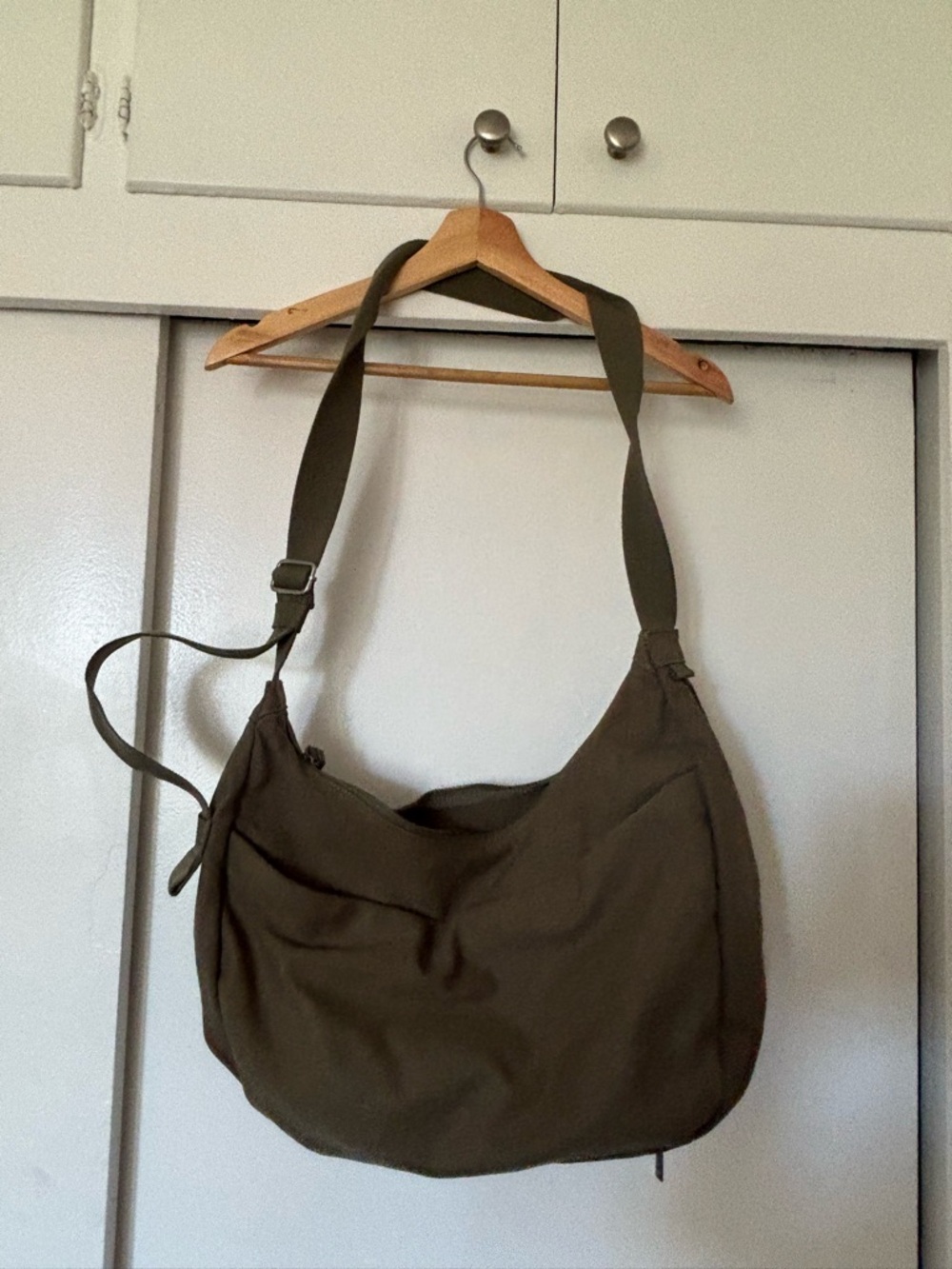 BEIS Carry All Crossbody Olive Green Casual Olive Green Canvas Shoulder Bag
